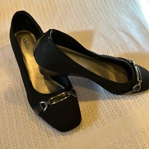 Abella ladies black wedge - 6.5W